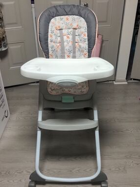 Ingenuity Floral Gray & Pink Baby High Chair